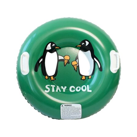 Kraftig snow tube til voksne med sikre håndtag, glat glidende vinterkælk til udendørs sjov, smaragdgrønt design