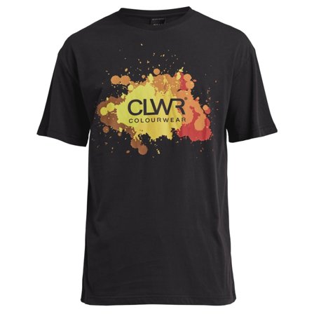 ColourWear Men's Splash Tee Men short-sleeved sweaters Black S