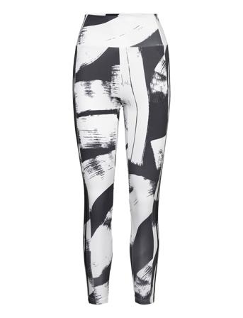 Aeroready Designed To Move Graphic High-Waist Tights W Running/training Tights Monivärinen/Kuvioitu Adidas Performance