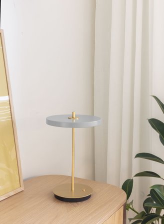 Asteria Move oppladbar bordlampe - mist