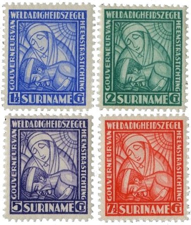 Suriname - Van Heemstra stichting 1928 (nr.137-140, postfrisk)