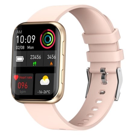 GX08 1,69 tum fyrkantig skärm Smart Watch Stödjer hjärtfrekvensdetektering, blodtrycksdetektering, blodsyredetektering