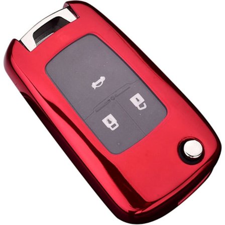 Blød TPU bilnøgleetui til Cruze Aveo Sail Captiva Opel (Rød A)