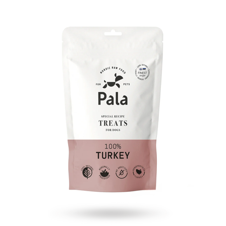 Pala Treats 100% Turkey 100g - Matskåler, Hundegobiter & Tyggeben til hund & katt på Doggie.no