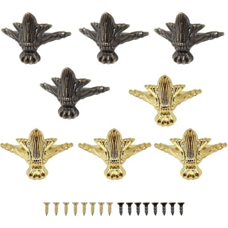 Antiikkiset Puinen Laatikko Jalka Pöytä Jalkakulmasuojus Koriste