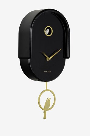 Karlsson - Seinäkello Tweet - Musta - Seinäkellot & pöytäkellot - - Homeroom
