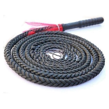 Kovhide Pisk til Voksen Sportsfitness, Ægte Læder Træningshale Luksus Flettet, Fuldt Håndlavet Kammer Holdbar til Husdyrarbejde Sport