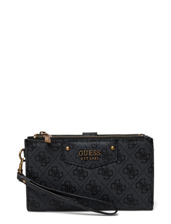 Eco Brenton Slg Dbl Zip Orgnzr Bags Card Holders & Wallets Wallets Musta GUESS