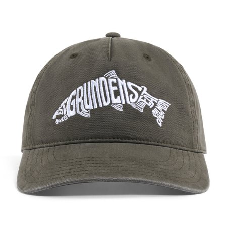 Grundéns Eat Your Words RX Trucker Loden Salmon Graphic
