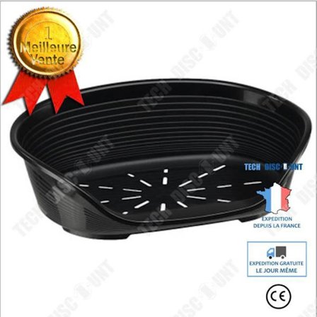 Djurkorg - TD - Oval - Plastik - Svart - 49x36x17.5cm