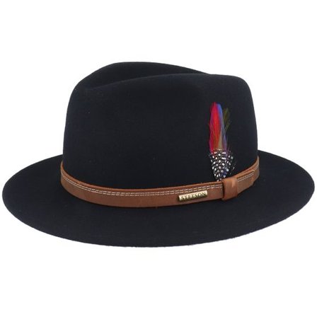 Stetson - Svart traveler Hatt - Woolfelt Black Traveller @ Hatstore