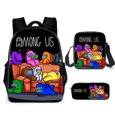 Rygsæk Among Us Skoletaske 3 pak.