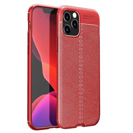 Läder Mönstrat Tpu Skal Apple Iphone 12 Pro Max (6.7") Röd