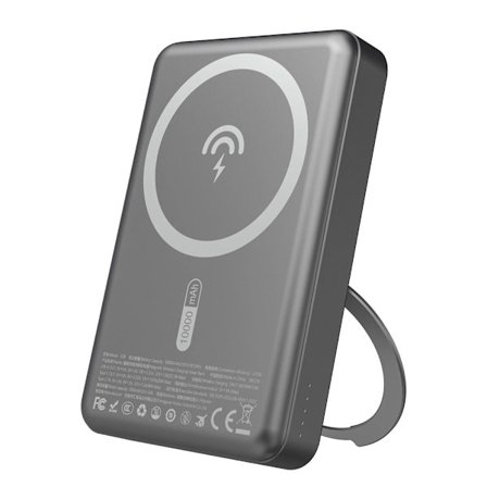 Dudao Powerbank 10000 mAh PD 22,5 W med MagSafe og stander – Grå