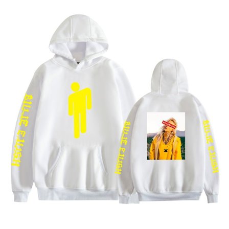 Billie Eilish Unisex Huppari Esteettinen Huppari Valkoinen A