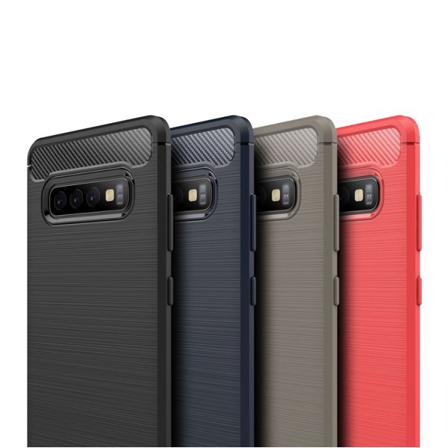 Stöttåligt Armor Carbon Tpu-skal Samsung S10 - Fler Färger Grå