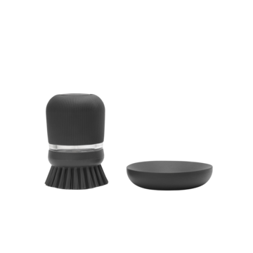 Oppvaskbørste med Beholder Grå