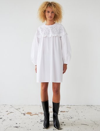 Stella Nova Embroidery Anglaise Mini Dress - White - 42