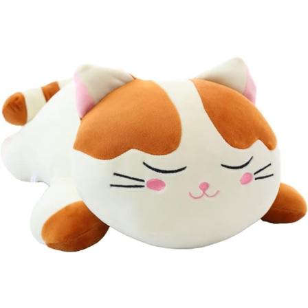IC Cat Iso Suuri Plyysinen Pussi, Superpehmeä Kissankuti Leikkieläin Lahja Lapsille, Tytöille, Sänkyyn, Jouluun, Ystävänpäivään 21,7" (Ruskea)"