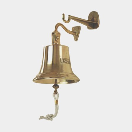 Ship's bell Retro, brass, Ø160 mm + bracket