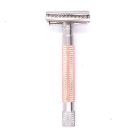 Parker Semi-Slant DE Safety Razor Rose Gold, Mænd, Barbering, Skrabere & Blade