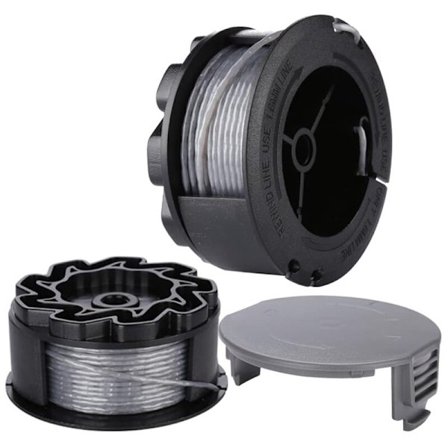 Spoletråd til BOSCH UniversalGrassCut Edger 18 18-26 18-260 F016800570 med dæksel (2 stk.)