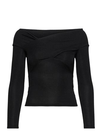 Delta Shimmer Top T-shirts & Tops Long-sleeved Svart AllSaints