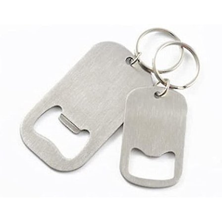 4 stk Nøkkelring Flaskeåpner i Rustfritt Stål Ølåpner