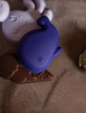 Filibabba Silikone Sandforme 5 Stk. - Blue Mix - Multi/patterned - ONE SIZE