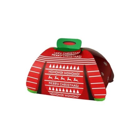 12 bitar jul godis box tyg form choklad present förpackning askar påse