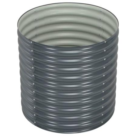 Vidaxl Odlingslåda Upphöjd Galvaniserat Stål 80x80x81 Cm Grå Grå