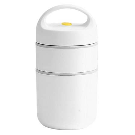 Isolert matbeholder 304 rustfritt stål 680ml 2-lags bærbar vakuumbeholder for lunsj frokost suppe havregryn beige