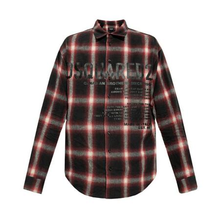 Dsquared2 Shirt with logo Rød, Herre Skjorter