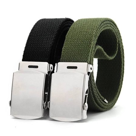 Mens Belts Fashion Unisex Canvas Belt For Jeans Pants Adjustable Waist Belt Men Women Training Waistband With Metal Buckle