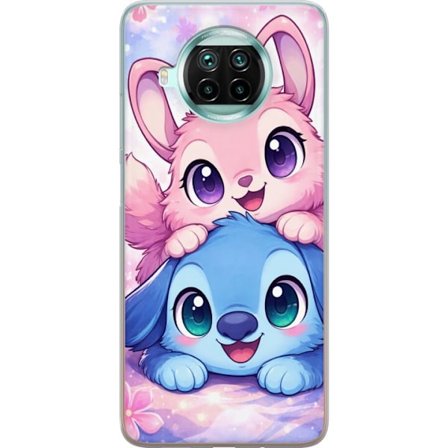 Yhteensopiva Puhelinkuori Xiaomi Xiaomi Mi 10T Lite 5G Suloinen kawaii-aiheinen kuvaus vaaleanpunaisilla ja sinisillä fantasieläimillä, suurilla si