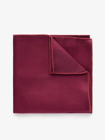 John Henric Men's Burgunderrotes Einstecktuch Strukturiert Size Onesize