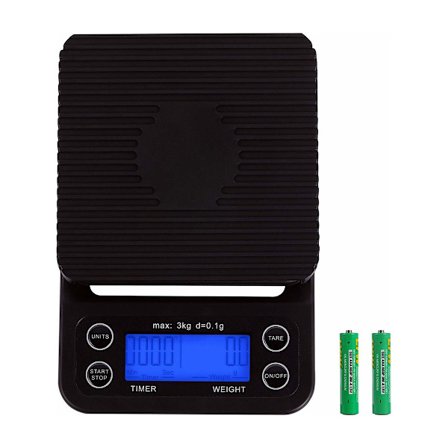 Digital köksvåg / kaffevåg 3 kg/0,1 g precision Svart