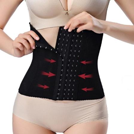 Waist trainer Bantningskorsett Body Shaper Modellering Bälte Shapewear Midja Cincher Fettkompressionsrem Gördlar Fast Korsett 2022,svart L