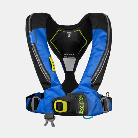 Gilet de sauvetage gonflable Spinlock Deckvest 6D 170N HRS Pacific Blue, automatique + cartouche de CO2 33 grammes, One-Size (50+ kg)