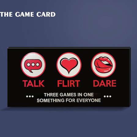 1 Stycke Full English TALK FLIRT DARE Tre spel i ett spel