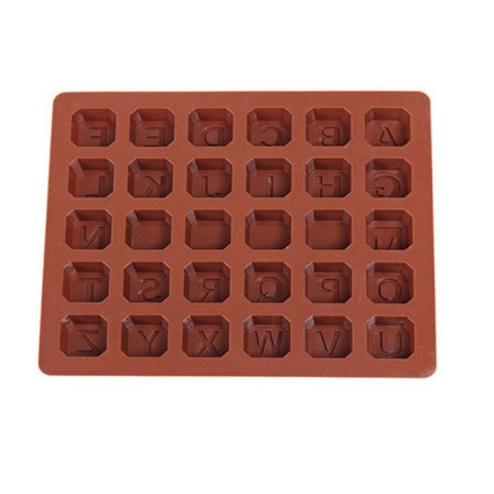 Silikonimuotteja leivontaan 26 englanninkielistä kirjainta + 4 valkoista lautasta Cr