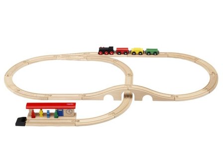 MICKI Tågset 30 delar - Lyreco - Skola och förskola - Lekmaterial - Tåg och tågbanor