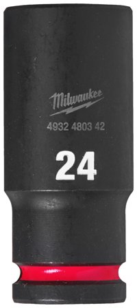 Milwaukee Shockwave Impact Duty Krafttoppe 1/2" kvadratisk dybde 24 mm, Håndværktøj