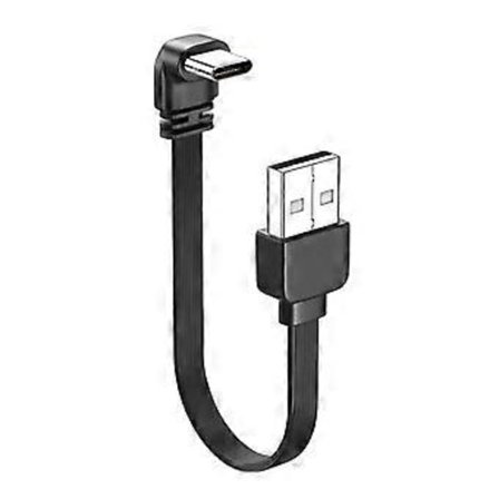 USB till USB C-kabel 90 graders USB C snabbladdningssladd för mobiltelefon bilinspelare USB hane till USB C vinklad kabel