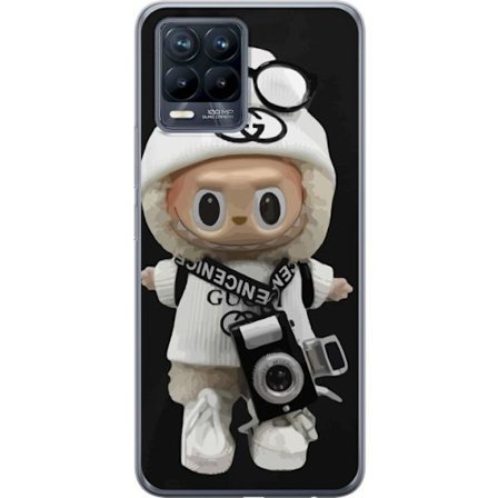 Kompatibelt Mobilskal till Realme Realme 8 Stilren designerfigur med kamera och streetwear, lekfull samlarfigur i trendig urban estetik och minimalist