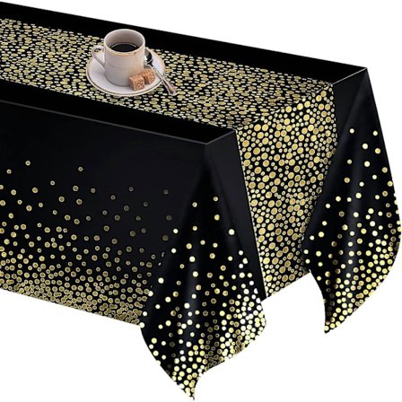 Sort Guld Festdug - 54x108 Tommer, Ideel Til Forskellige Begivenheder