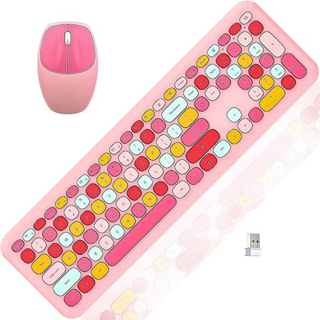 Färg Trådlöst tangentbord och mus Combo datortangentbord