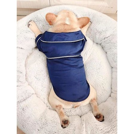 Hundpyjamas Kläder Silke Mjuka Skjortor Hemkläder Valp Pyjamas för Små York Bulldog Katter