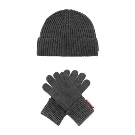 Dsquared2, Beanie and gloves set Grijs, Heren, Maat:ONE Size
