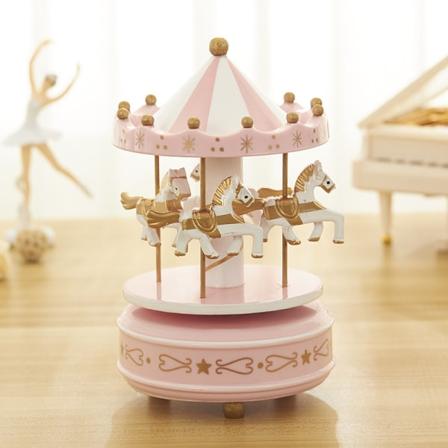 Musiklåda Karusell Musiklåda Karusell present Jul Bröllop Födelsedagspresent dekoration rosa